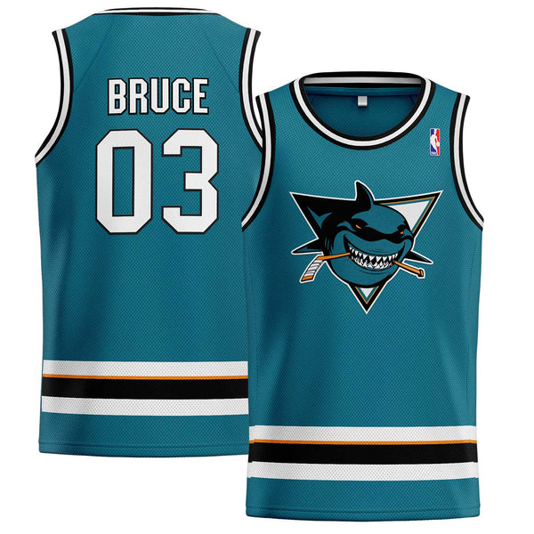 Sharks Bruce Basketball Jersey