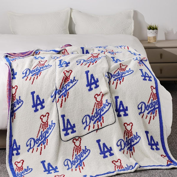 Mickey Dodger Pattern Travel Blanket