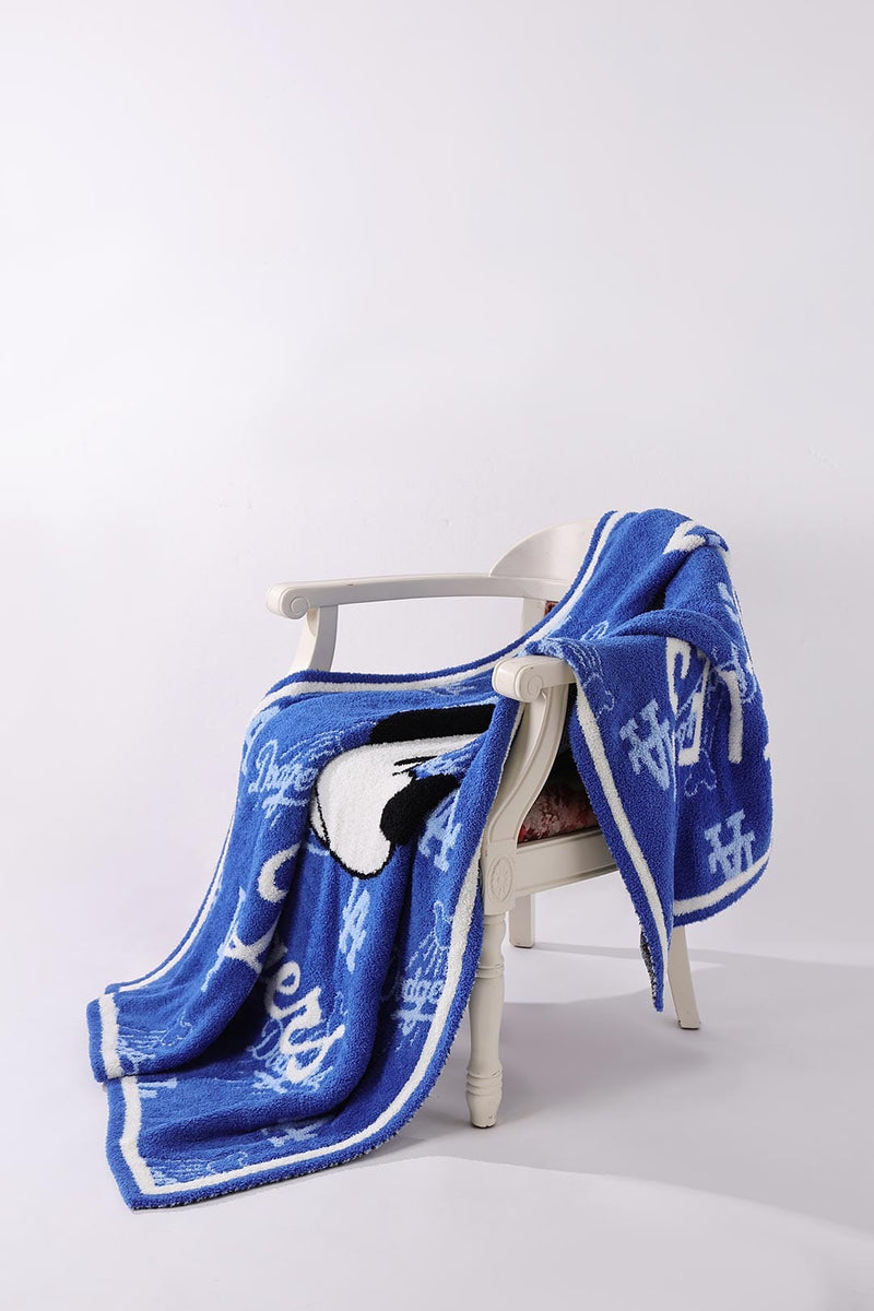 Baseball Head Blanket -Blue