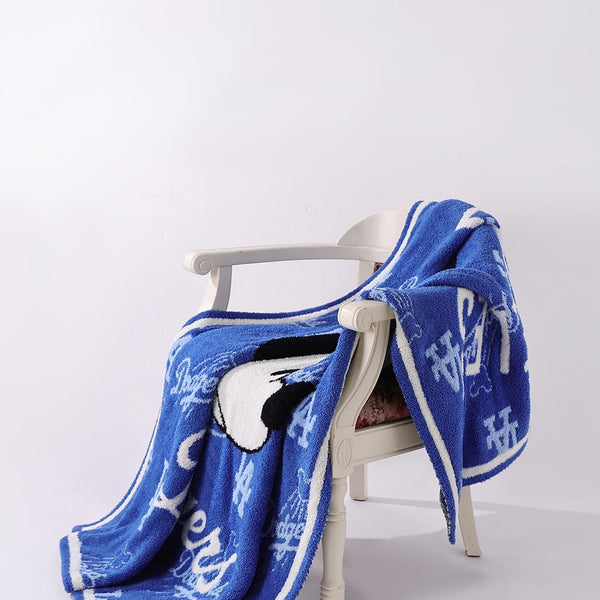Baseball Head Blanket -Blue