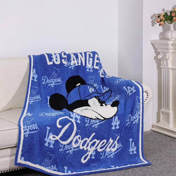 Baseball Head Blanket -Blue