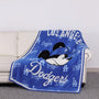 Baseball Head Blanket -Blue
