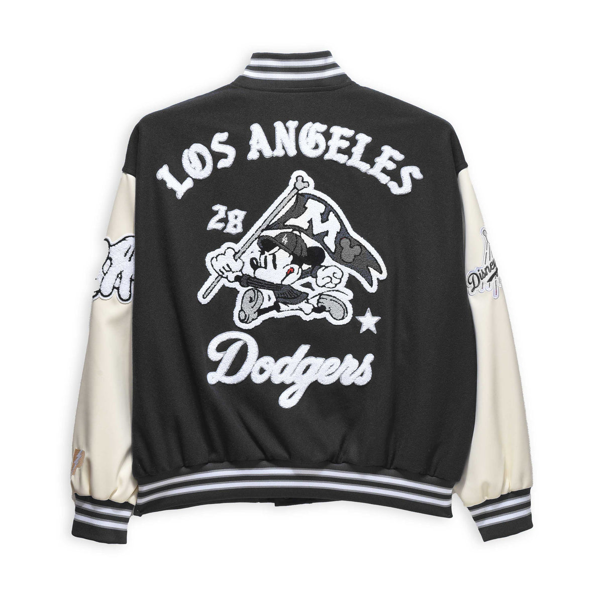 Hometown LA Letterman Wool Jacket (Black/Cream)