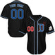  Black with Blue and White Outline