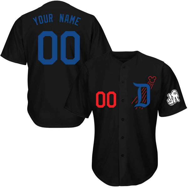Hometown Flying Mouse Baseball Jersey - Black