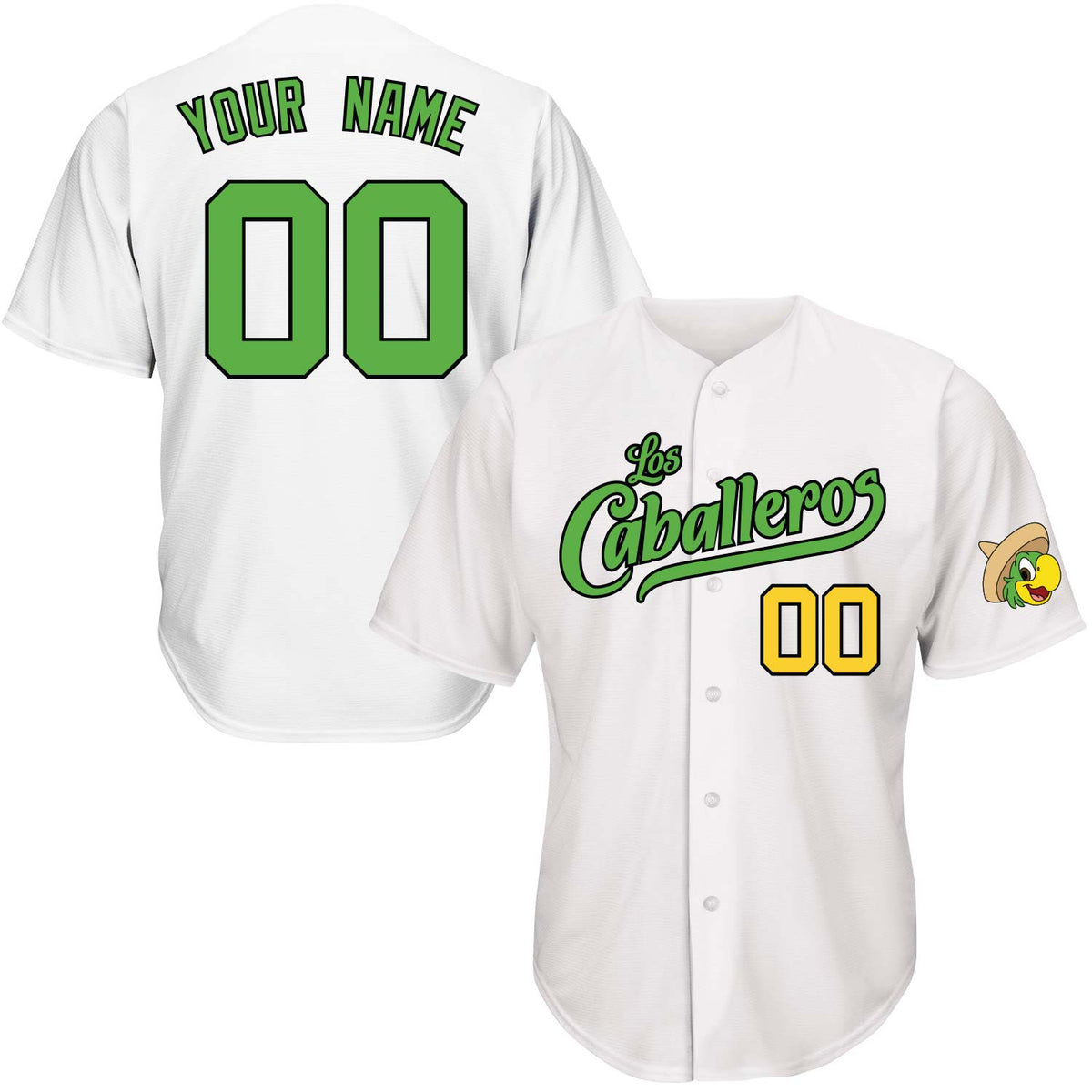 Los Caballeros Baseball Jersey - Parrot