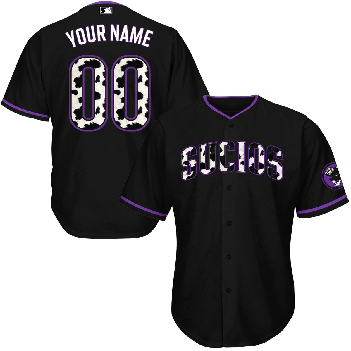 Sucios 619 Baseball Jersey - Cowprint