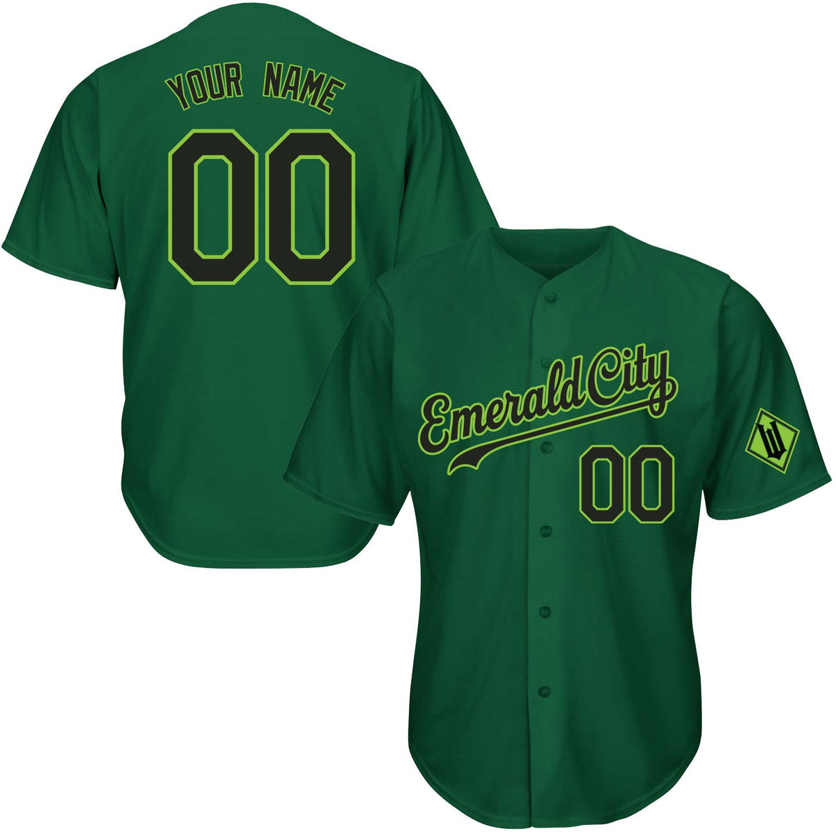Emerald City Baseball Jerseys - Elphaba