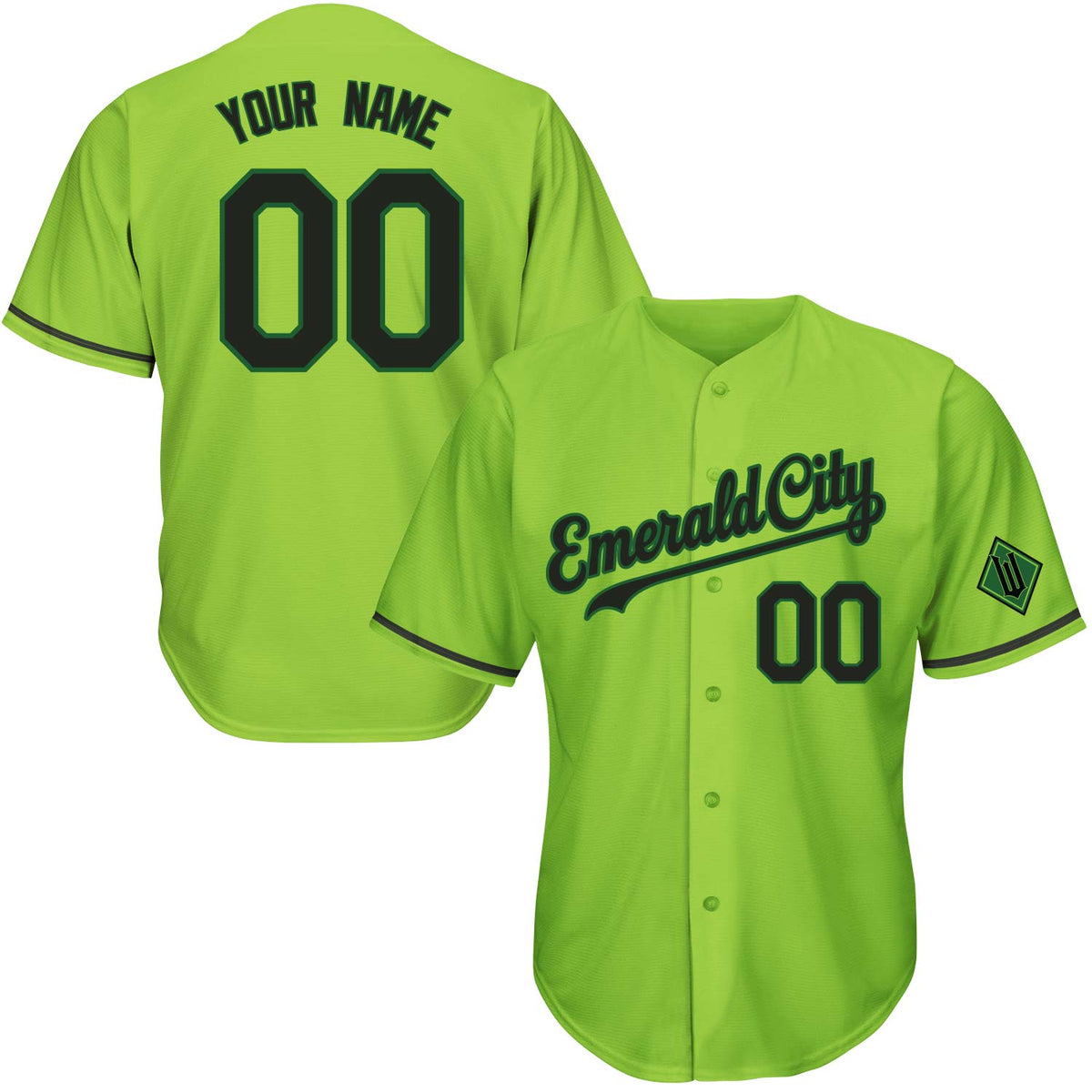 Emerald City Baseball Jerseys - Elphaba