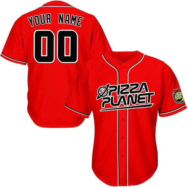 Alien Pizza Baseball Jersey