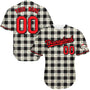 Holiday Cream Buffalo Plaid- Baseball Jersey