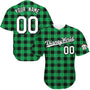 Holiday Green Buffalo Plaid- Baseball Jersey