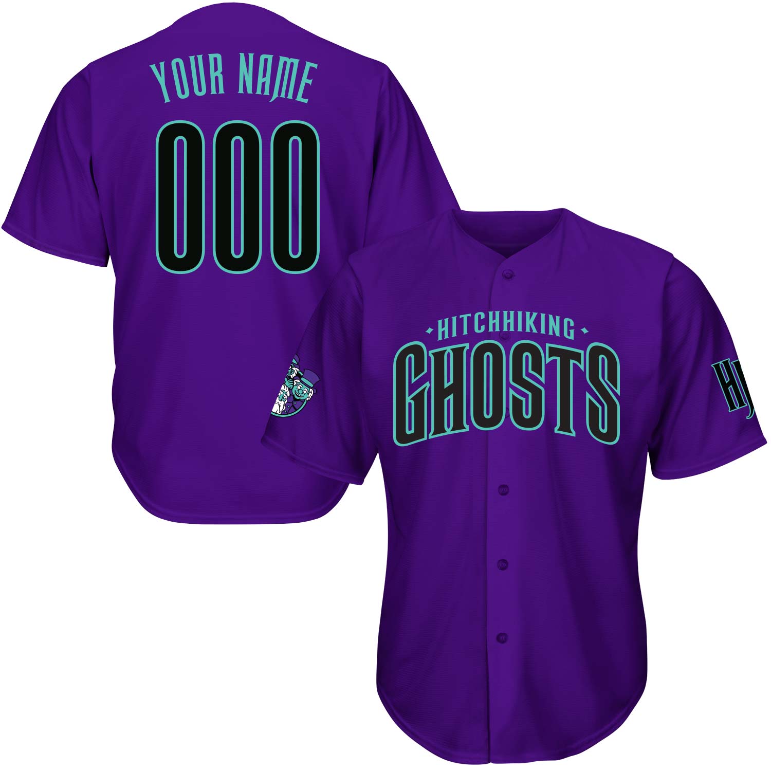 Custom Rockies Full Button Baseball Jerseys, Retro Purple