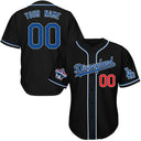  Black with Blue and White Outline