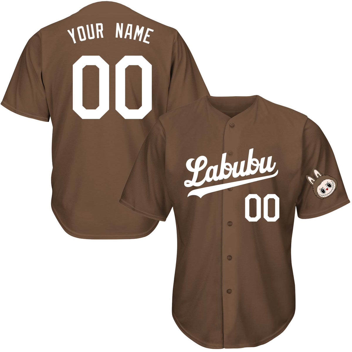 Labubu Baseball Jersey -  Chestnut Cocoa