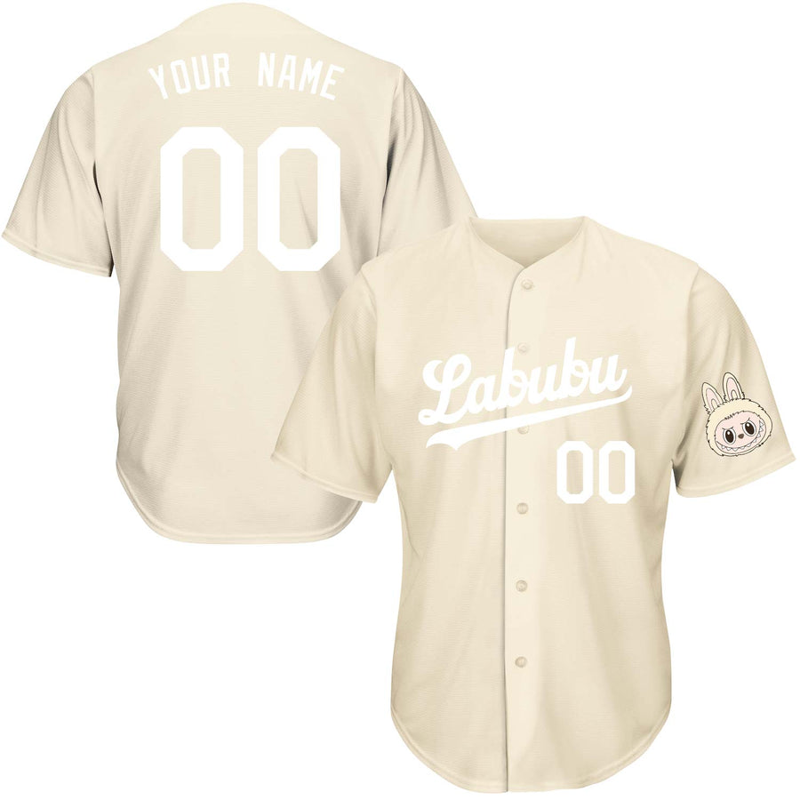 Labubu Baseball Jersey - Soy Milk