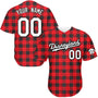 Holiday Red Buffalo Plaid- Baseball Jersey
