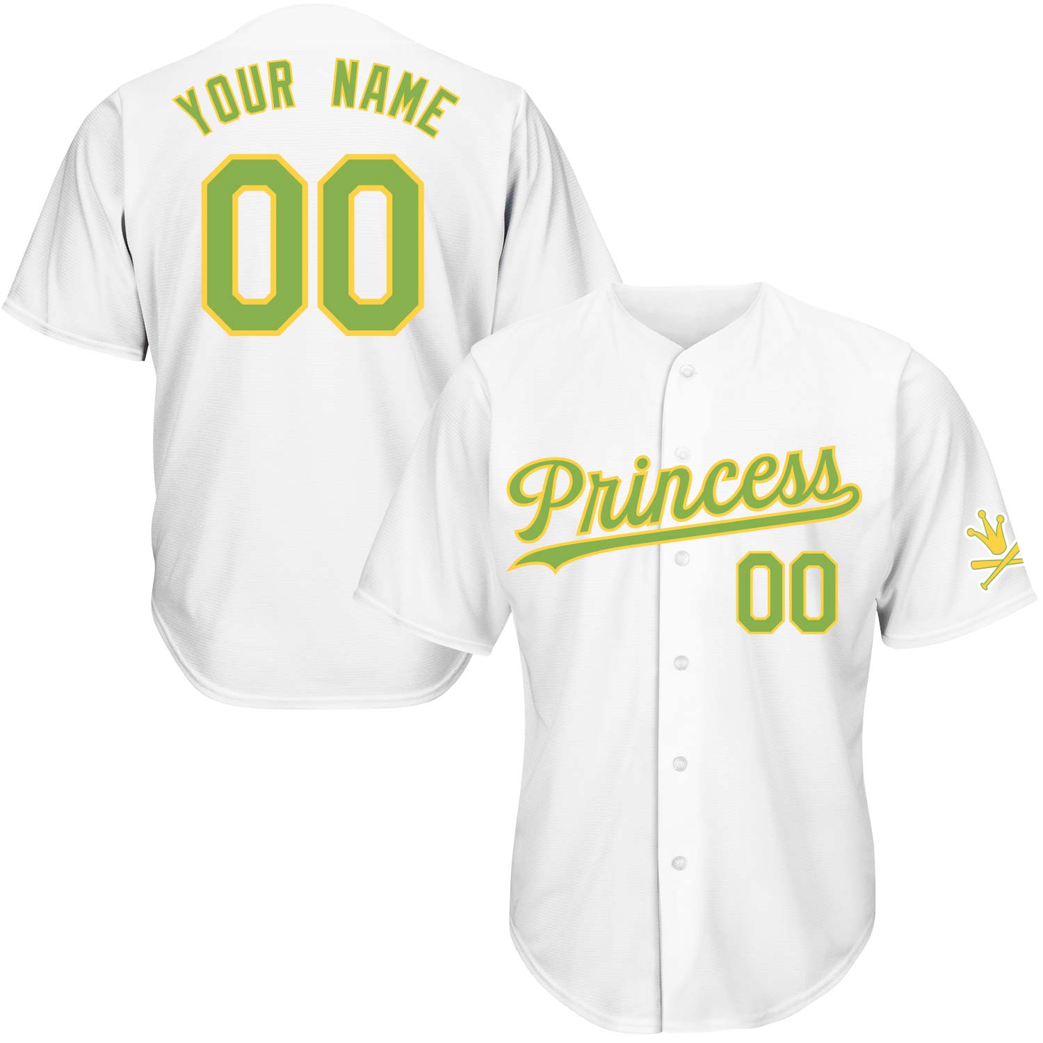 Colombia Princess Full-Button Baseball Jersey Adult Small