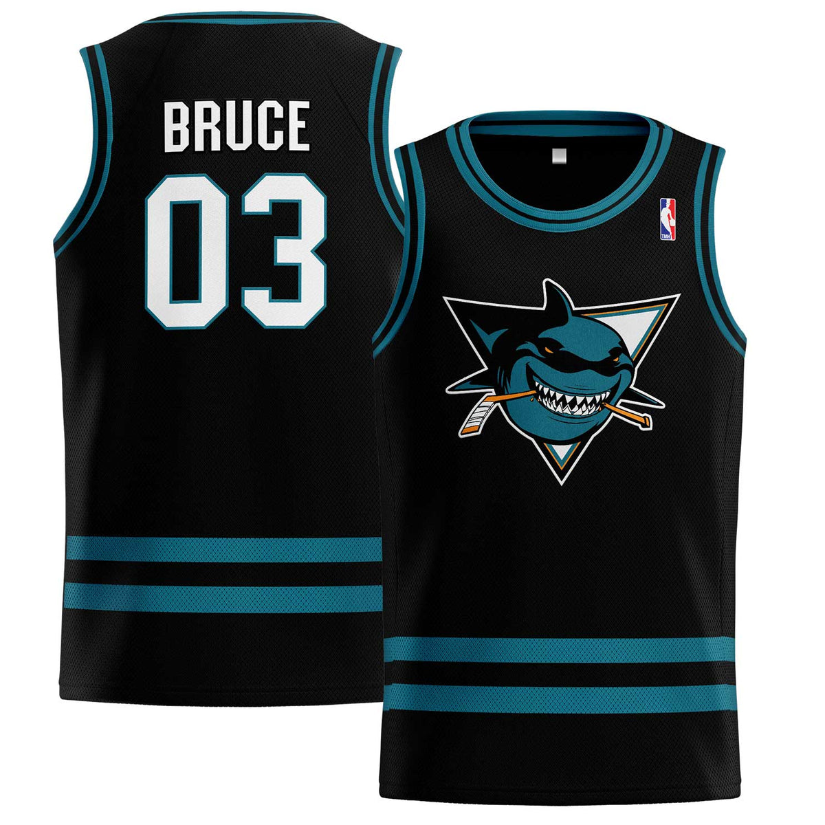 Sharks Bruce Basketball Jersey