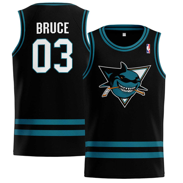 Sharks Bruce Basketball Jersey