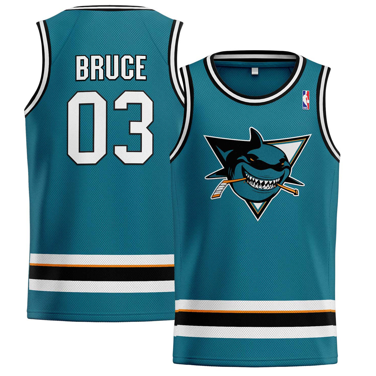 Sharks Bruce Basketball Jersey